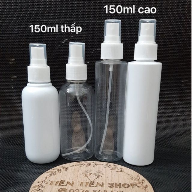 Chai nhựa 150ml đầu xịt phun sương