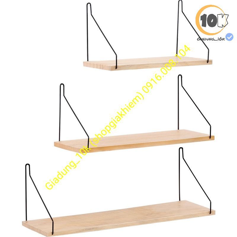 Giá kệ trang trí nhà xinh bằng gỗ (40cm x15.8cm) và (30cm x 15.8cm) (k91)