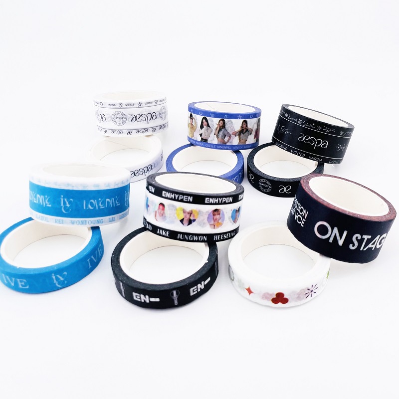 Cuộn Băng Keo Giấy In Họa Tiết Kpop BTS Dễ Thương Xinh Xắn