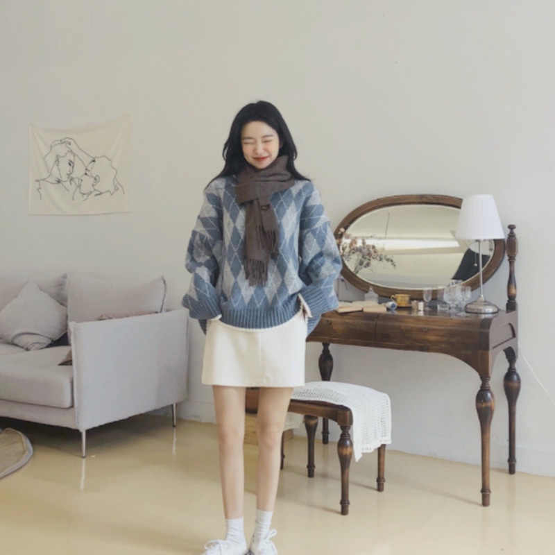 Áo khoác sweater dày dáng rộng dệt kim phong cách lười thời trang Hàn Quốc cho nữ 176179 | BigBuy360 - bigbuy360.vn