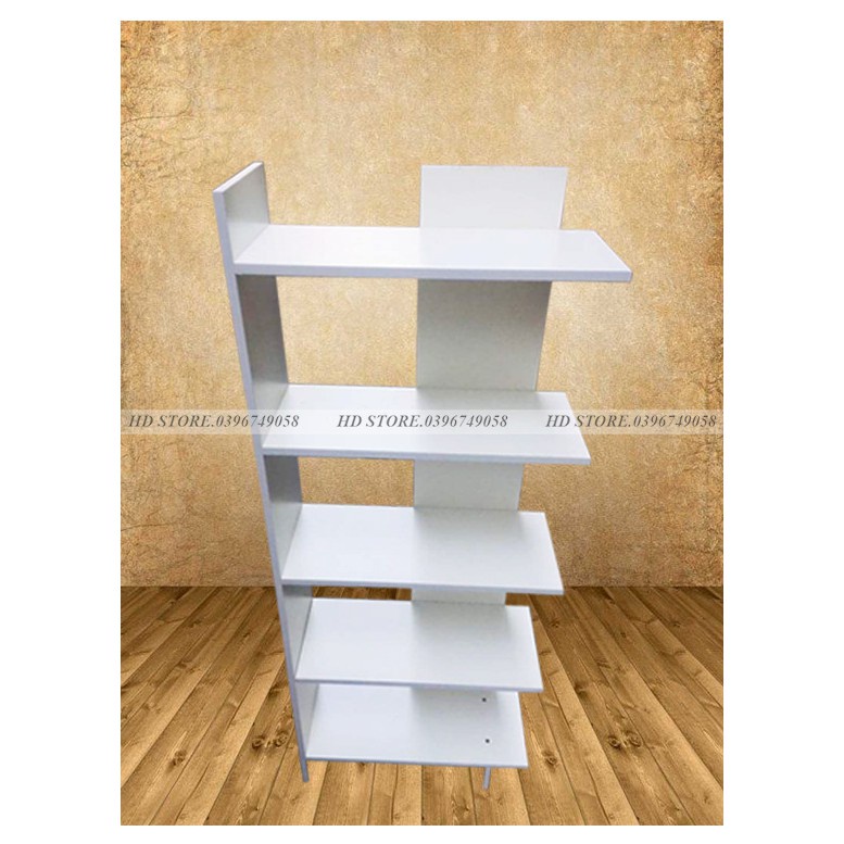 💥Sale Sốc💥 Kệ Sách Gỗ 5 Tầng Đa Năng Lắp Ghép Mới - Màu Trắng