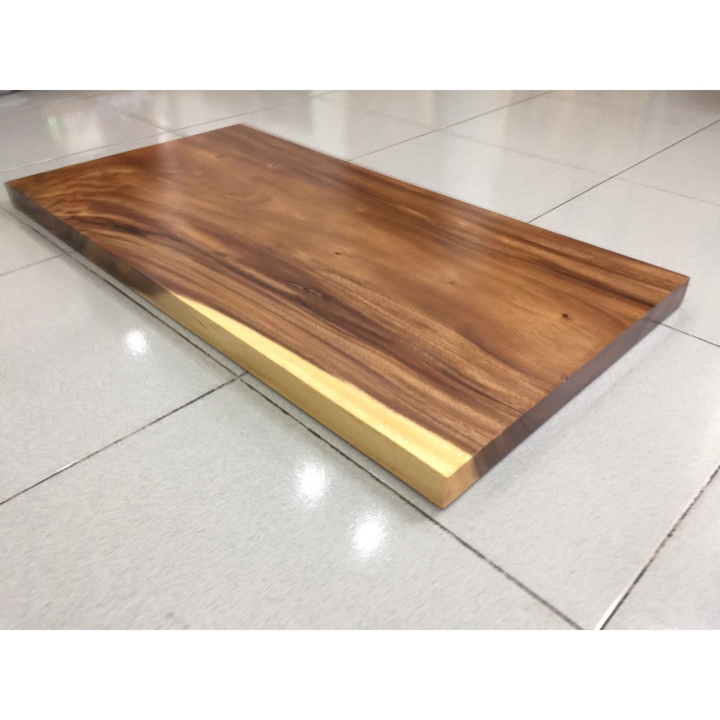 Mặt bàn sofa gỗ me tây nguyên tấm dài 1.07m rộng 50cm