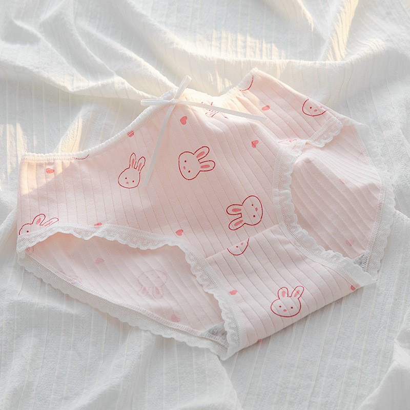 Quần Lót Nữ Cotton Thoáng Khí Họa Tiết Tone Hồng Xinh Xắn 0512