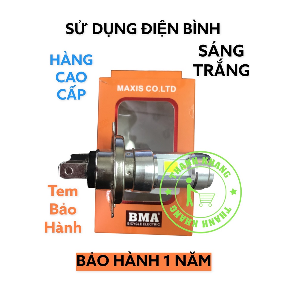 Đèn pha led BMA H4-E01C chính hãng siêu sáng bảo hành 1 năm gắn pha xe máy Thanh Khang