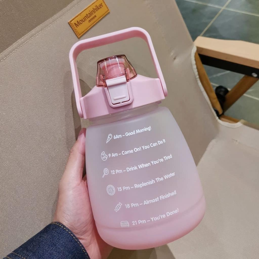 Bình Nước cute, giữ nhiệt, có vạch chia