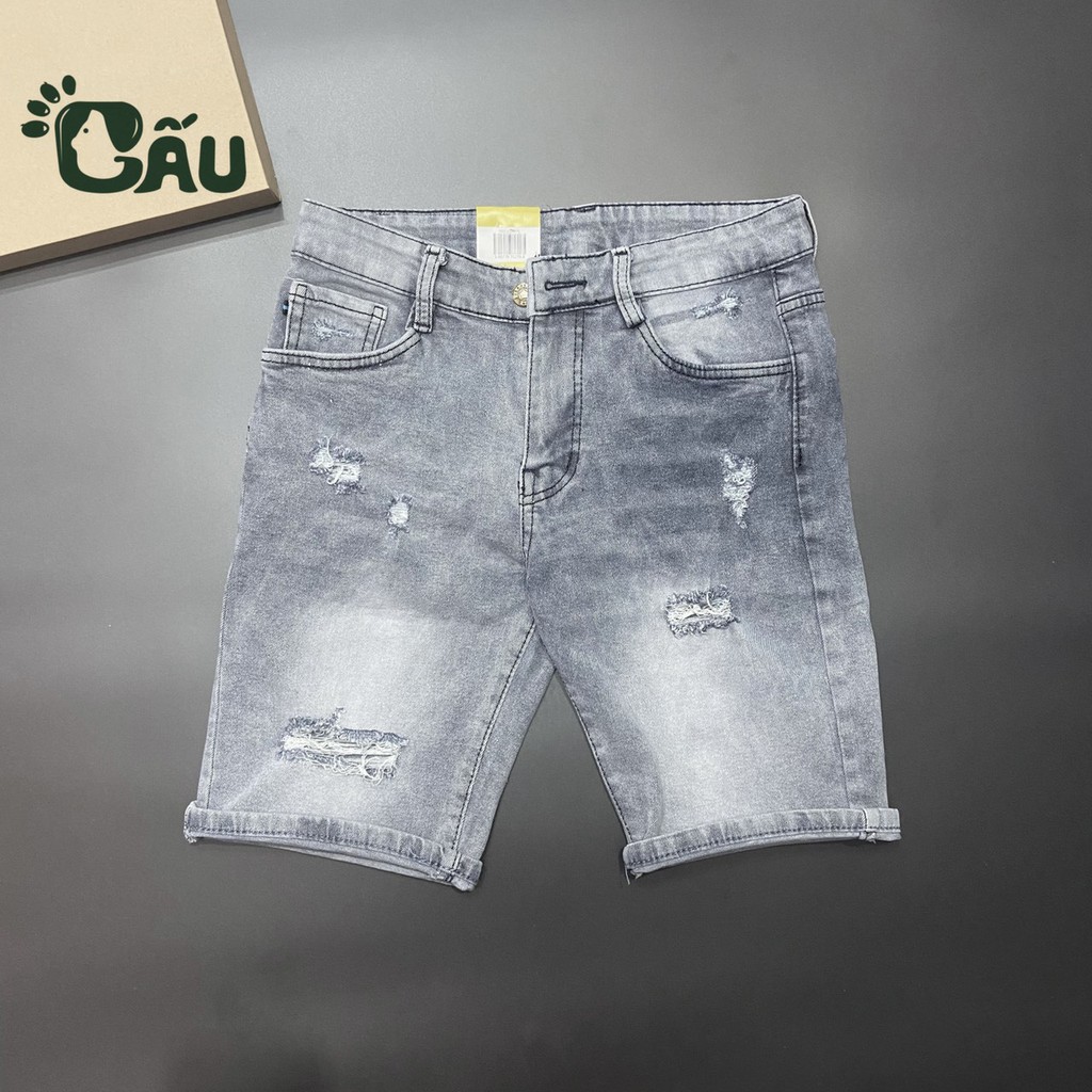 Quần short jean nam Gấu 194 vải jeans bò co dãn, mềm mịn form slimfit 228 | BigBuy360 - bigbuy360.vn