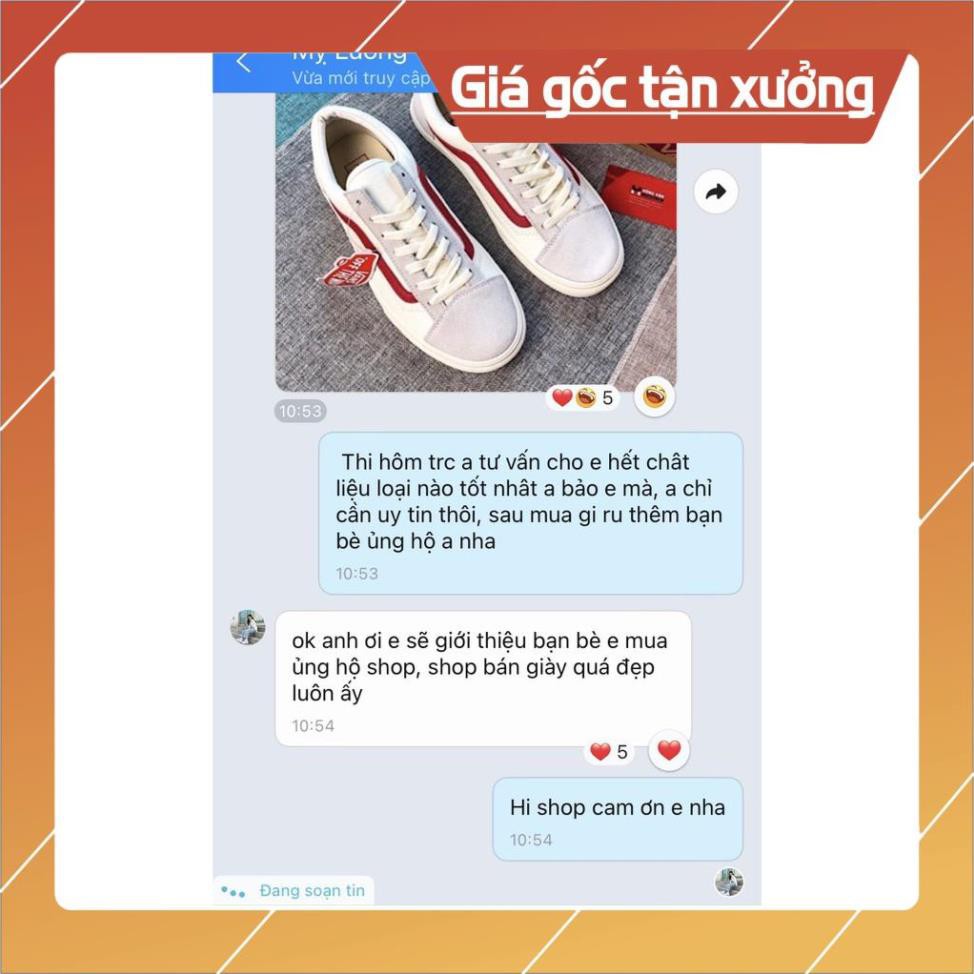 [FreeShip –Xả Sốc Hàng Xịn] Giày thể thao nam nữ Sneaker Van Full phụ kiện, Giầy Vans vạch đỏ  đủ bill box ✔Cam kết G