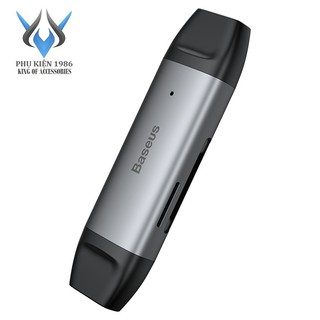 Đầu đọc thẻ nhớ đa năng Baseus Lentil Cabin CADKQ-B0G (Type C / USB3.0 , SD/TF Card, 5Gbps High speed) (Xám)