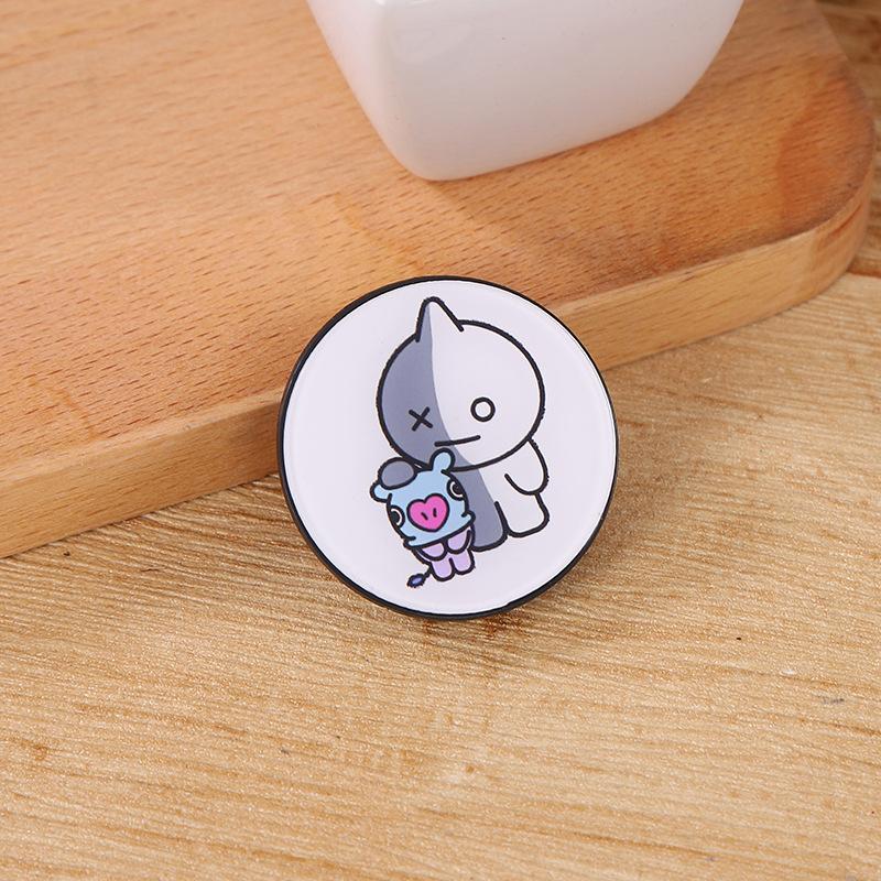 New Round BT21 BTS KPOP Cute Animals Tata Air bag Phone Holder Phone Bracket Dây điện thoại di động | BigBuy360 - bigbuy360.vn
