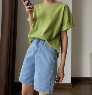 Áo thun trơn Audrey freesize (đen/trắng/xanh bơ)