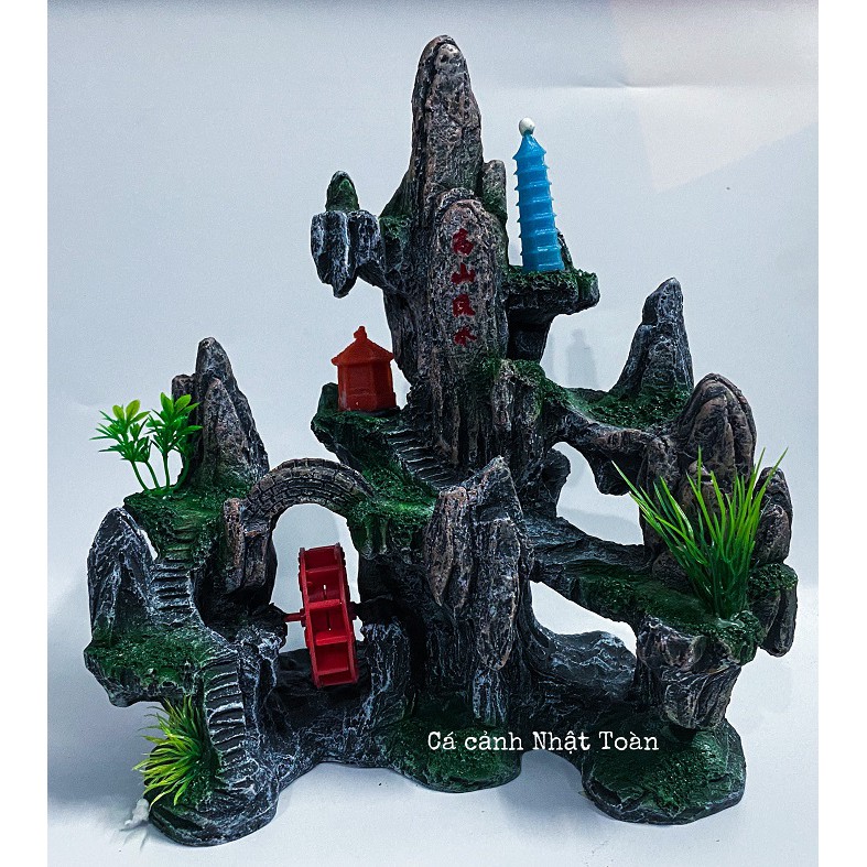 TIỂU CẢNH TRANG TRÍ HỒ CÁ NON BỘ 22X14X28CM