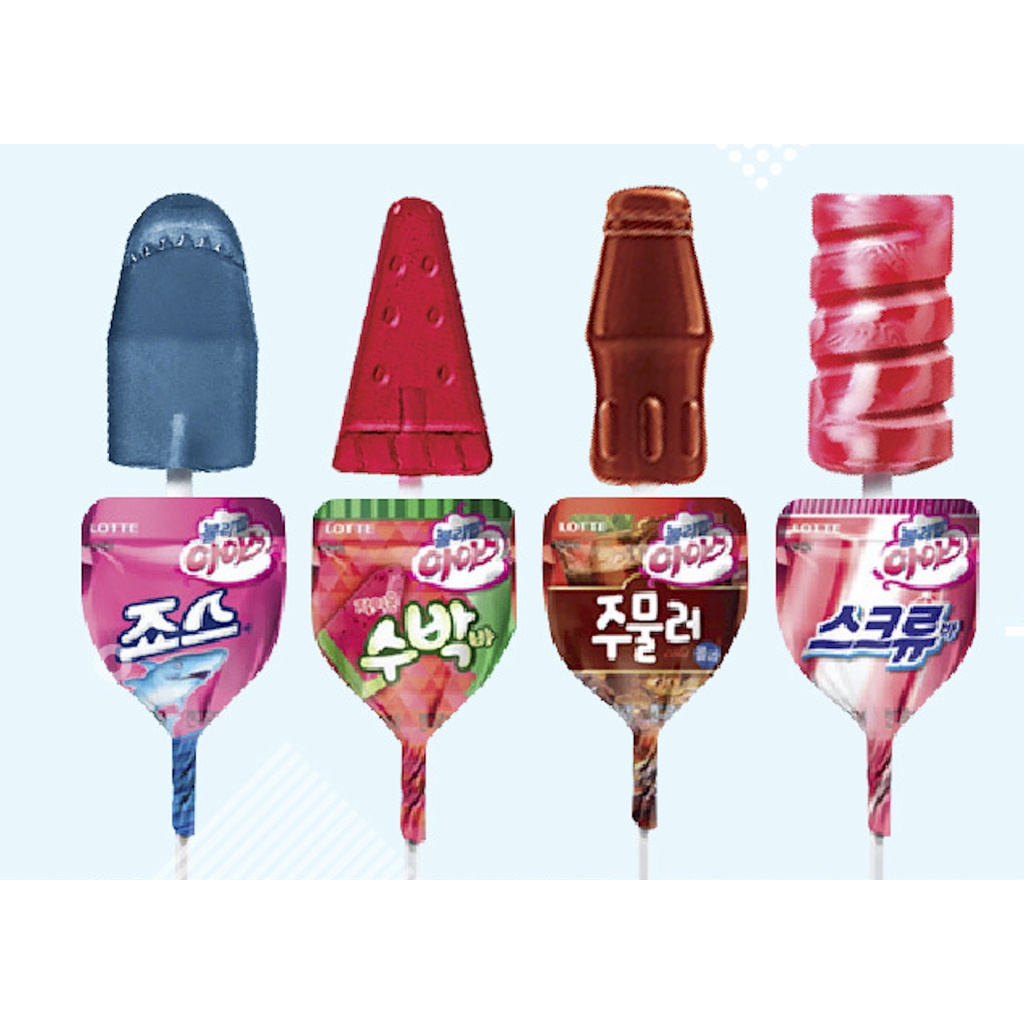 Kẹo mút Lolipop Ice Lotte (combo 4 cây)