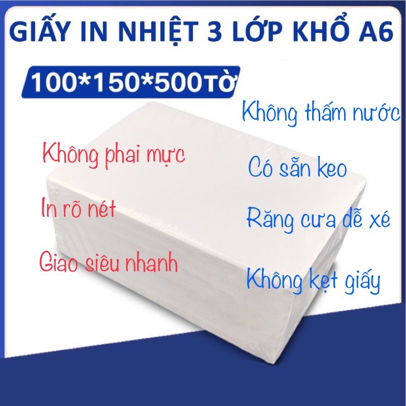 Giấy In Nhiệt Khổ A6 Kích Thước 100mmx150mm Giá Rẻ