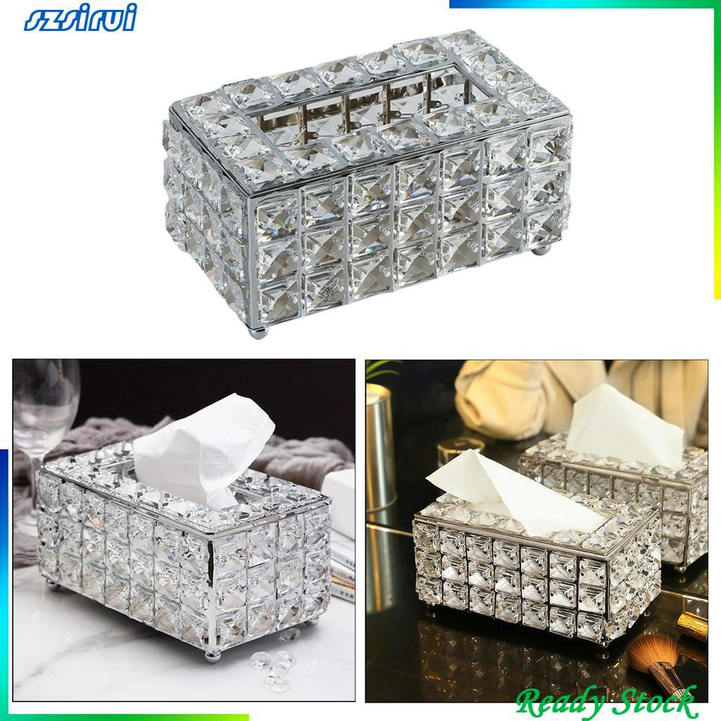 [szsirui] Hộp Đựng Khăn Giấy Vệ Sinh Hình Chữ Nhật Sáng Bóng Sang Trọng Trang Trí Quầy