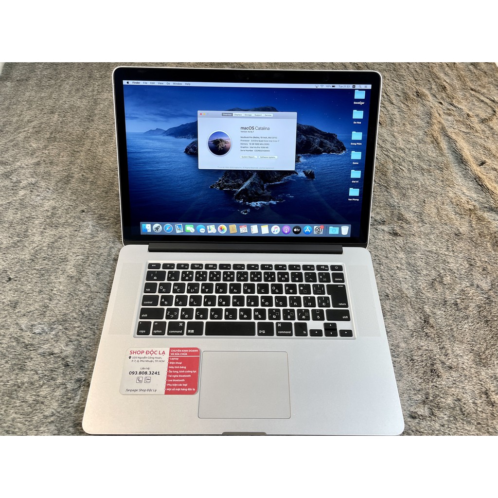 Máy tính MacBook Pro (Retina, 15-inch, Mid 2015) Quad-Core i7 2.8 GHz / RAM 16GB / SSD 512GB MJLT2 | BigBuy360 - bigbuy360.vn