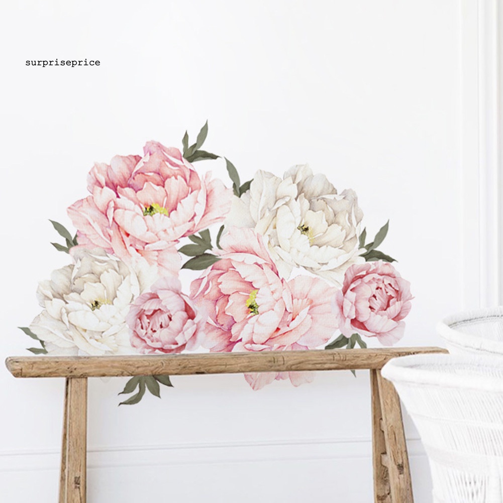 Miếng Dán Tường Tự Dính Họa Tiết Hoa Dùng Trang Trí Phòng Khách