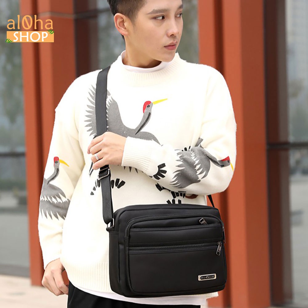 Túi đeo chéo, đeo vai Simple vải canvas bền bỉ unisex nam nữ phong cách đơn giản, tiện lợi - al0ha Shop