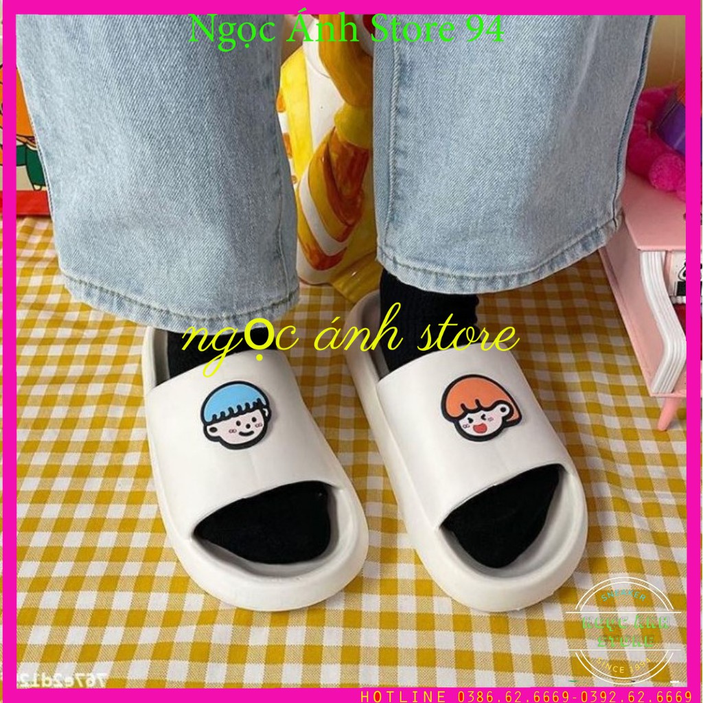 Dép bánh mì,dép đi trong nhà hình chibi dễ thương,3 màu đen,hồng,kem,size từ 36-40.Ngọc Ánh STORE