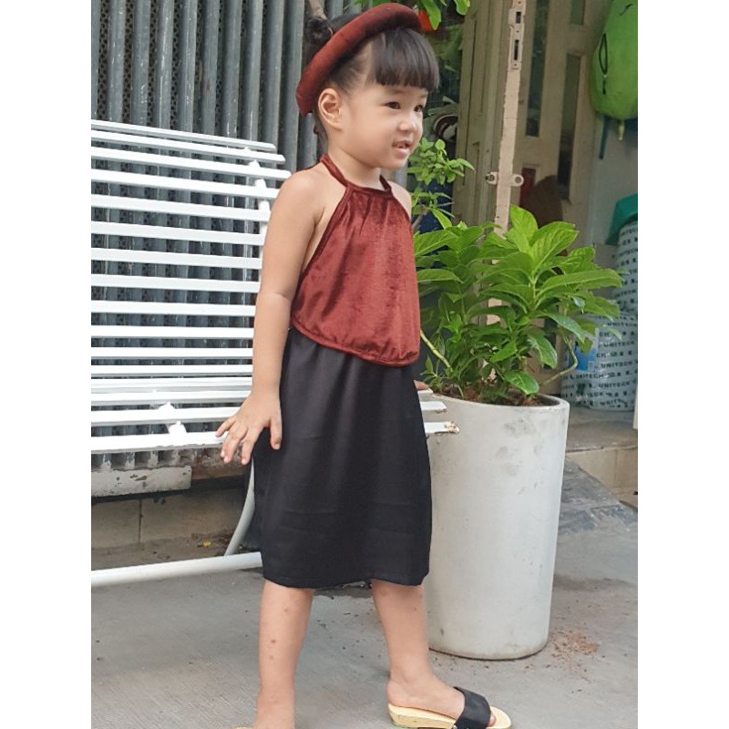 áo yếm nâu cho bé
