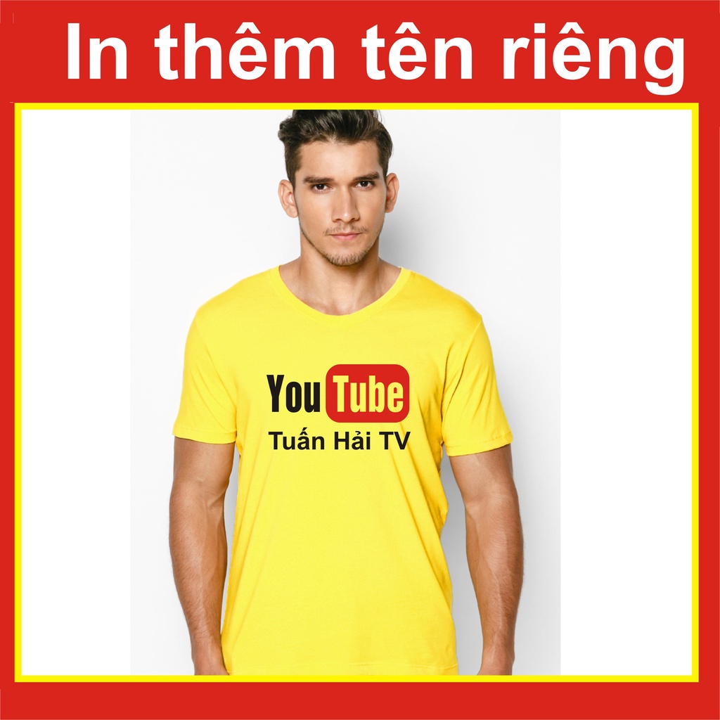 Áo youtube,in thêm tên riêng theo yêu cầu ,áo thun youtube