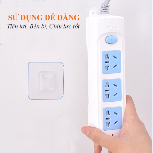 Móc Treo Dán Tường Treo Đồ Trong Suốt, Móc Gài Dán Tường Siêu Dính