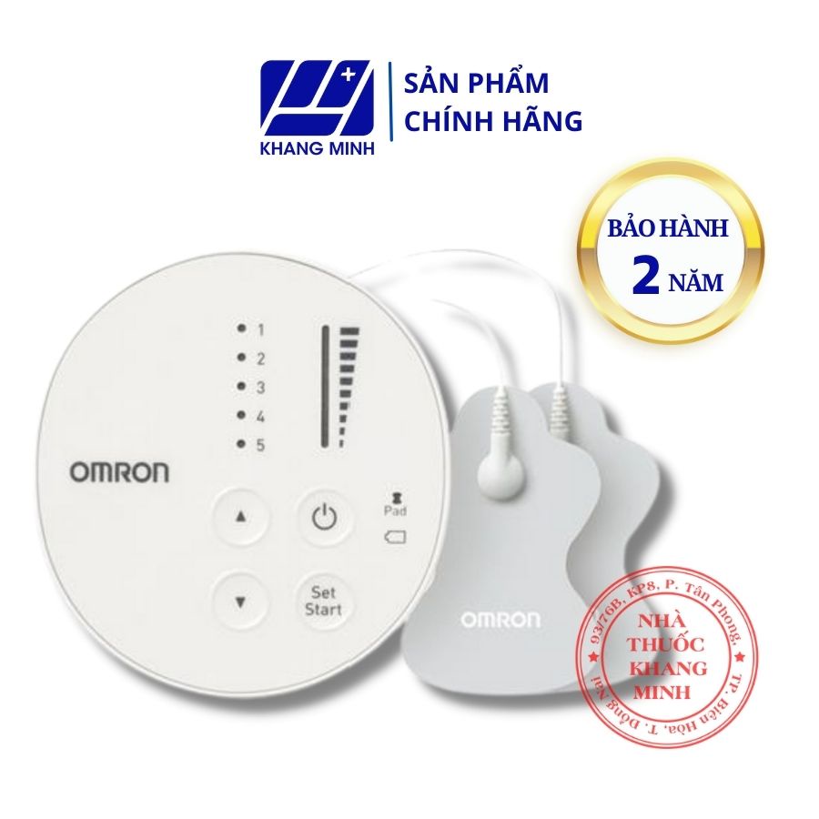 Máy massage xung điện trị liệu Omron HV-F013, điều trị đau nhức cơ, đau lưng, gai cột sống, viêm cơ khớp, tai biến.