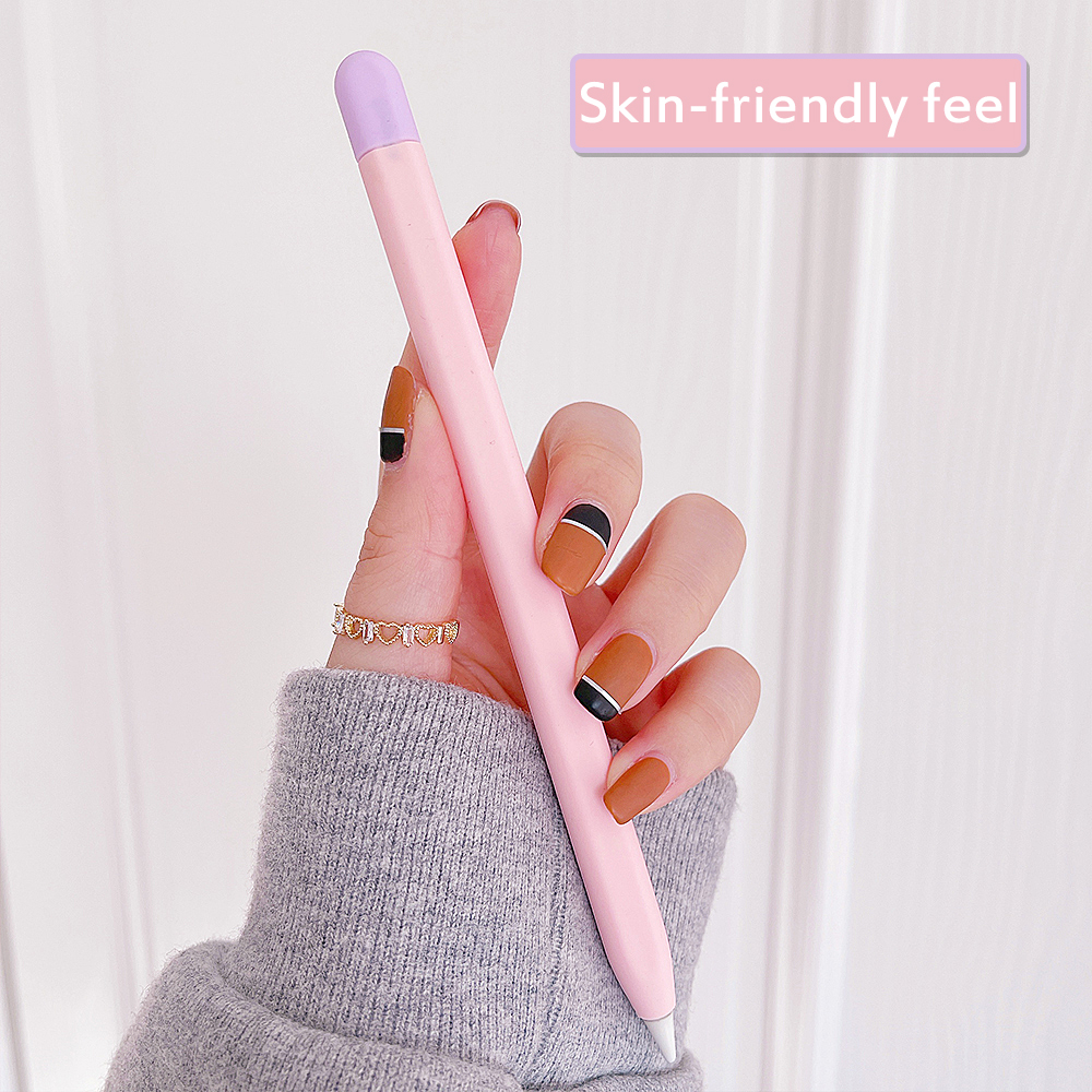 Vỏ silicone mềm dễ thương bảo vệ cho bút cảm ứng máy tính bảng Apple Pencil 2