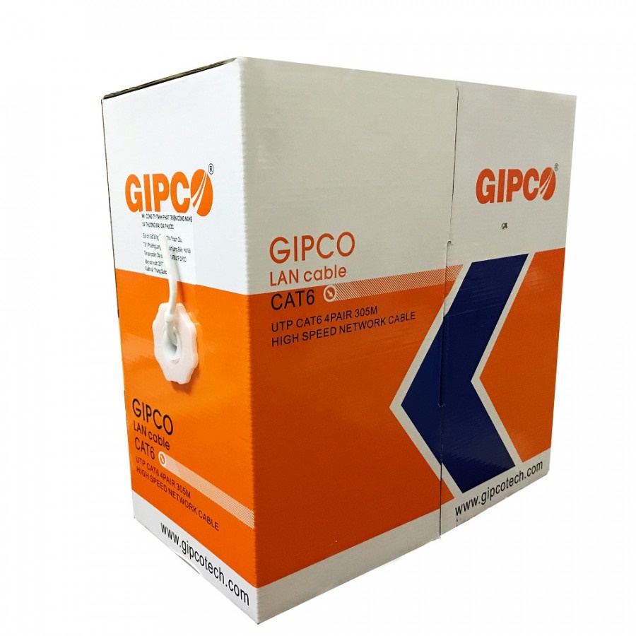 ✅ 🔝 Dây mạng Cat6 Hàng Chuẩn 💯 Chính Hãng GIPCO ✅ Bấm sẵn 2 đầu LAN, Internet