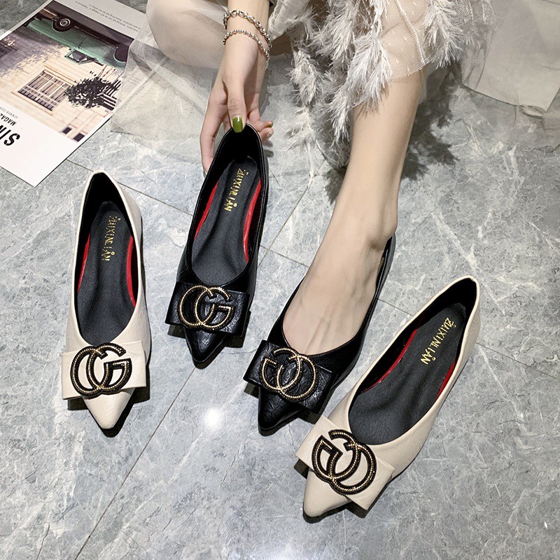 Shallow Mouth Pointed Flat Shoes Female 2020 Summer Net Red Korean Version Of The Fashion Wilder Lady Fairy Wind Tempera