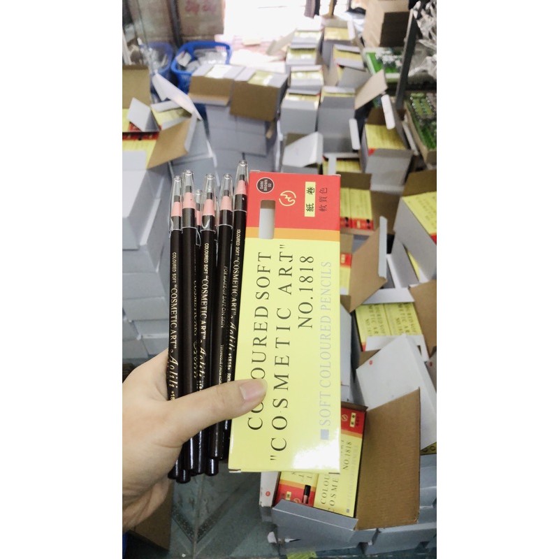 Sỉ lố 12 cây chì xé kẻ mày đủ màu (chì bóc) | BigBuy360 - bigbuy360.vn