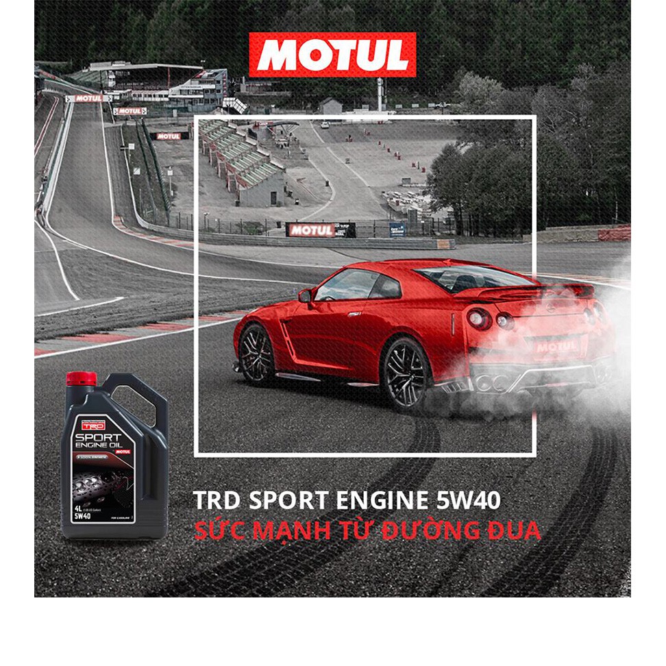 Nhớt MoTul TRD Sport 5W40 Ô Tô Máy Xăng Tổng Hợp Cao Cấp (4L; 5L; 6L; 7L)