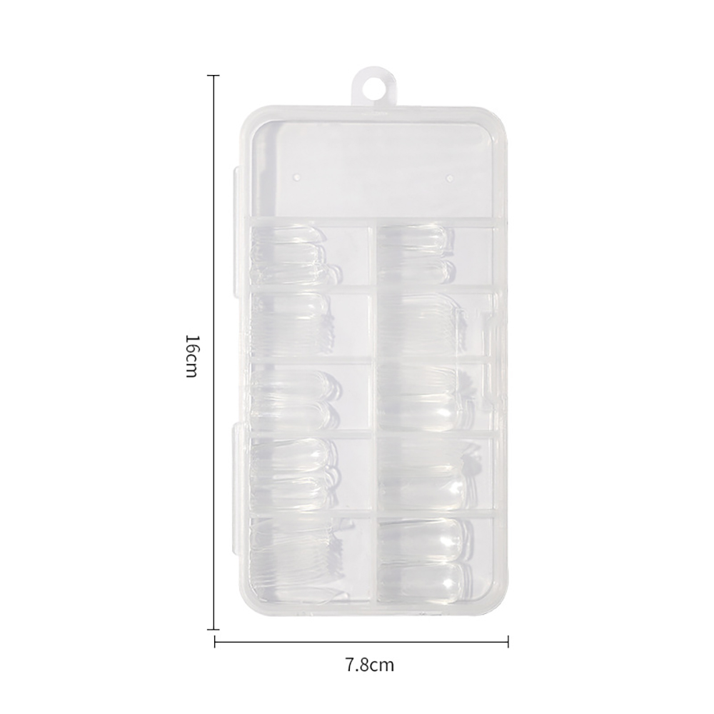 [Hàng mới về] Set 100 móng tay giả bằng acrylic trong suốt cao cấp