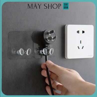 Móc Treo Phích Cắm Điện nồi cơm điện, ấm đun nước... loại trong suốt dán tường