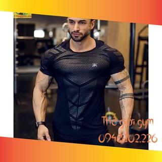 {sẵn) Áo Tập GYM Ôm Body Nam Tay Ngắn ZK A-006  2019