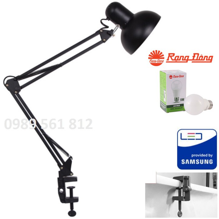 Đèn bàn/ kẹp bàn Pixar chống cận LED 5W Rạng Đông [FULL BOX]