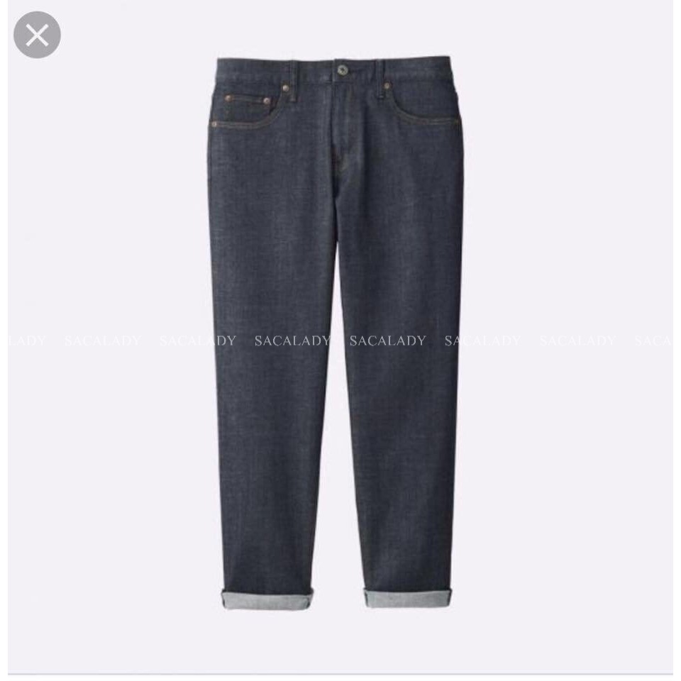Quần Jeans Nữ U N Q Nữ Lỗi Sợi Xanh Đen - 0432