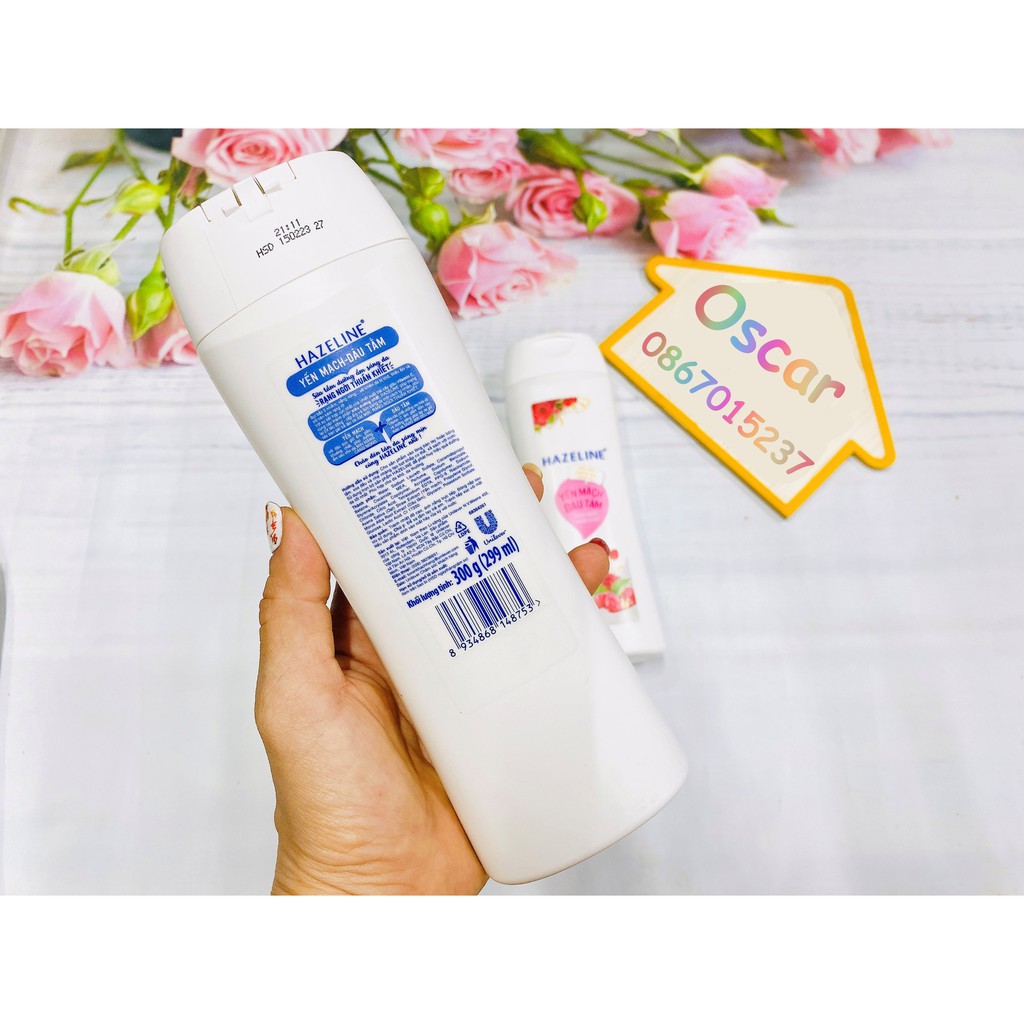COMBO 2 SỮA TẮM DƯỠNG SÁNG DA HAZELINE YẾN MẠCH - DÂU TẰM 300G | BigBuy360 - bigbuy360.vn