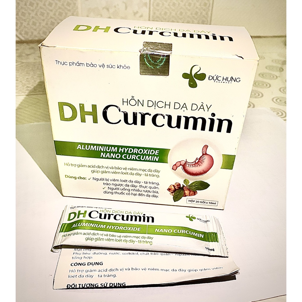 HÀNG CHÍNH HÃNG] HỖN DỊCH DẠ DÀY DH Curcumin - Hỗ trợ điều trị viêm loét dạ  dày, trào ngược dạ dày - thực quản | Shopee Việt Nam