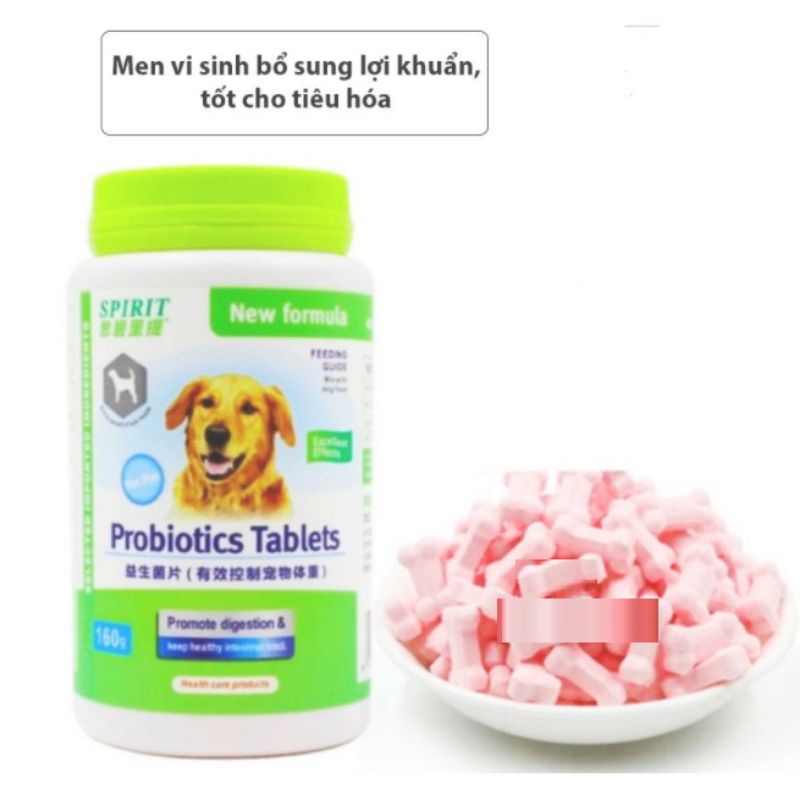 Canxi Cho Chó Mèo, Vitamin, Khoáng Chất, Dưỡng Lông Dạng Viên Nén, Hãng Spirit