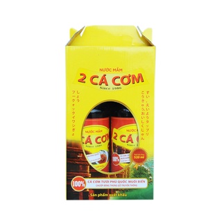THÙNG 12 CHAI NƯỚC MẮM 2 CÁ CƠM SASCO (520ML)
