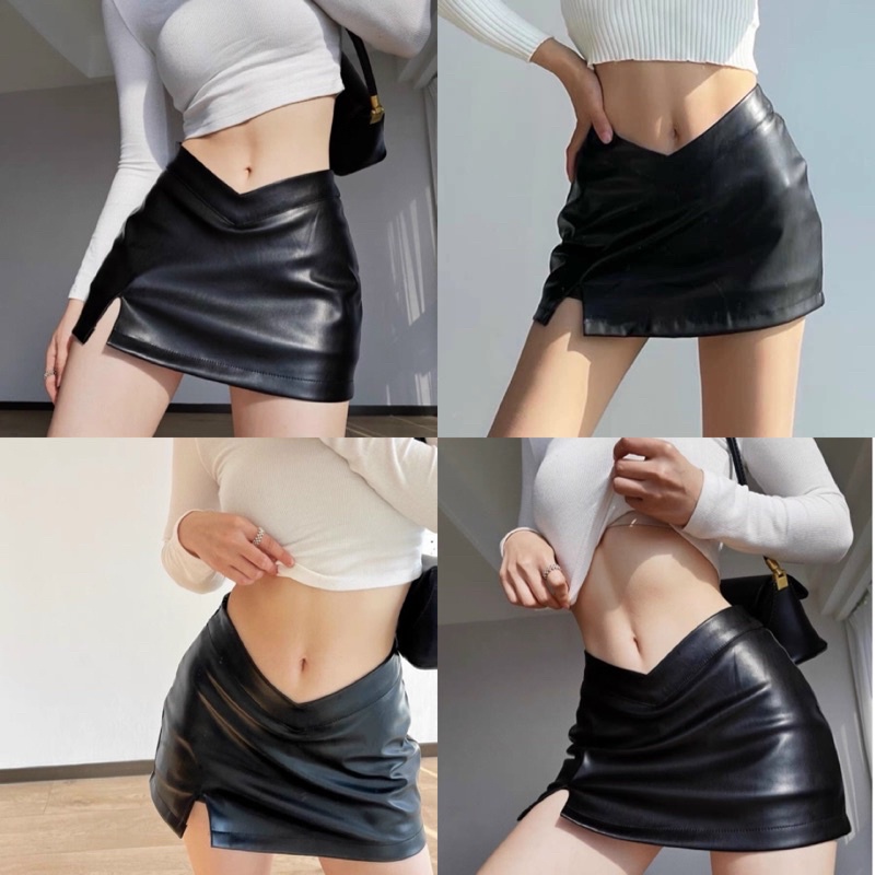 Chân Váy Kiểu Chữ V Phối Xẻ Tà Gợi Cảm V15