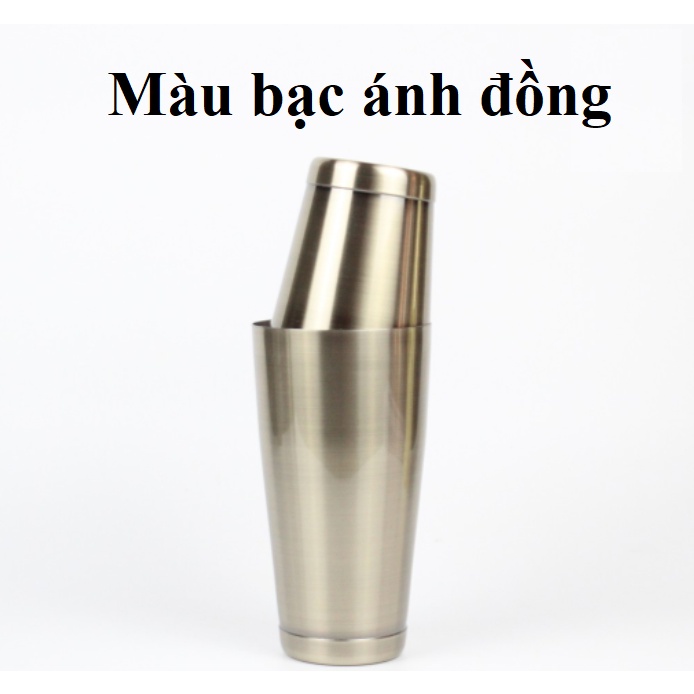 Bình Lắc Pha Chế 2 Mảnh, Boston Shaker Chất liệu Inox 2 Đáy