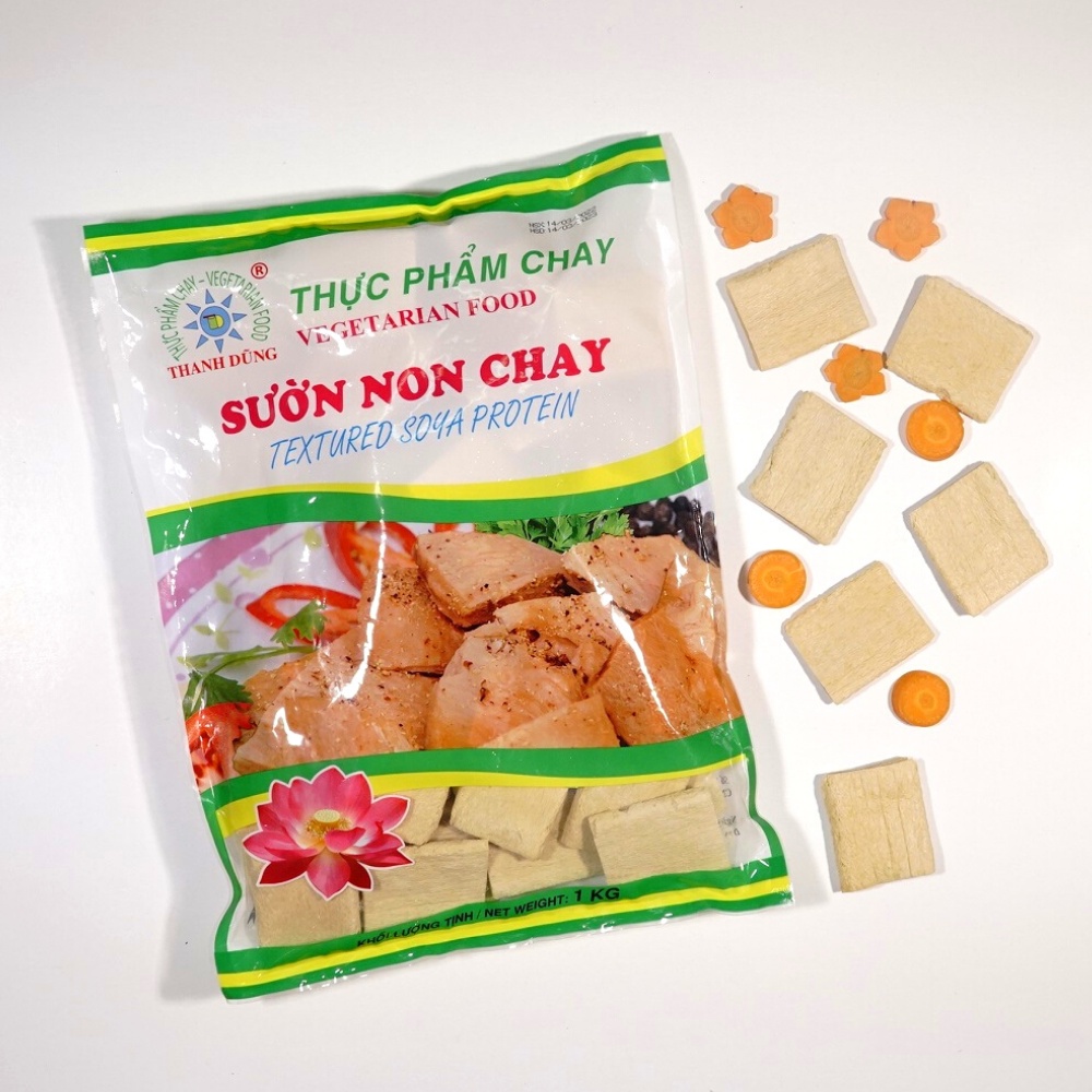 Đồ chay khô Sườn non chay thuần chay Thanh Dũng 100% tự nhiên,đồ chay giá rẻ, tốt cho sức khỏe CAO CẤP - 100g &amp; 1kg