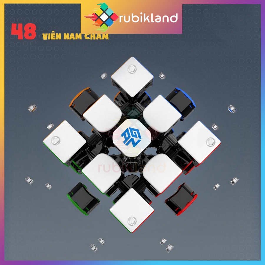 Rubik Gan 356 Air M Nam Châm Cao Cấp Gan356 Air M Rubic 3x3 Stickerless Không Viền Đồ Chơi Trí Tuệ Trẻ Em