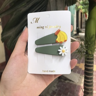 Set 2 kẹp tóc hoa quả cho bé yêu