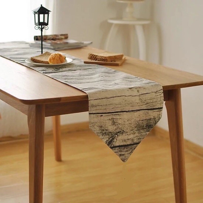 Table runner - Tấm trải bàn vải gai họa tiết hiện đại nhiều kích cỡ