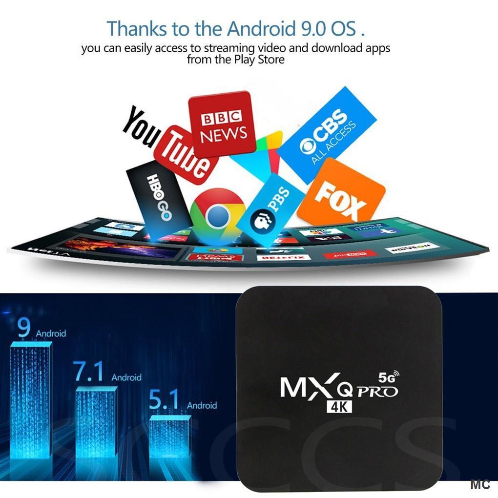 Tv box Thông Minh MXQ Pro 5g 4K 16 Gb/256 WiFi Android 11.1 HD Và Phụ Kiện