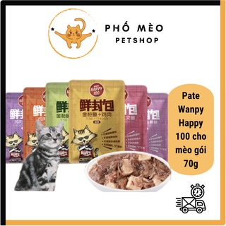 🐱🐱 pate wanpy happy 100 cho mèo gói 70g ⭐