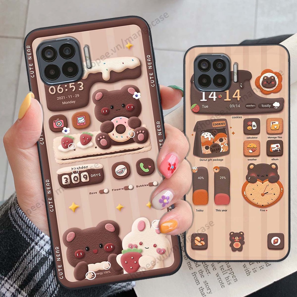 Ốp lưng Oppo A73 / A93 hình gấu, thỏ, đồng hồ cute dễ thương