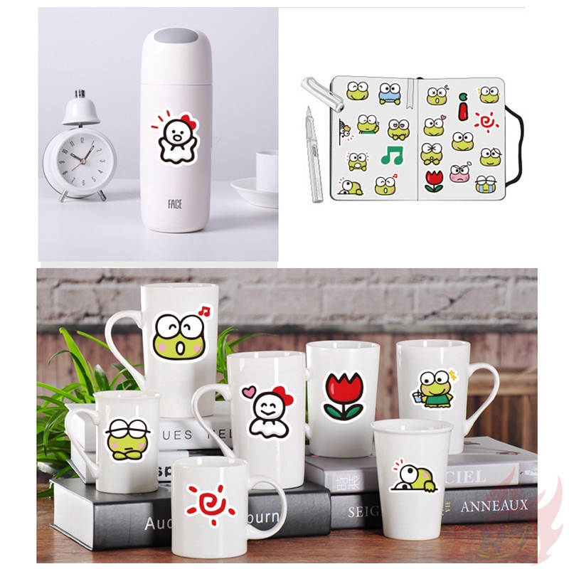 ❉ Keroppi Q-1 Stickers ❉ 40Pcs/Set Sanrio DIY Decals Stickers for Album Diary Laptop Scrapbooks Skateboard
